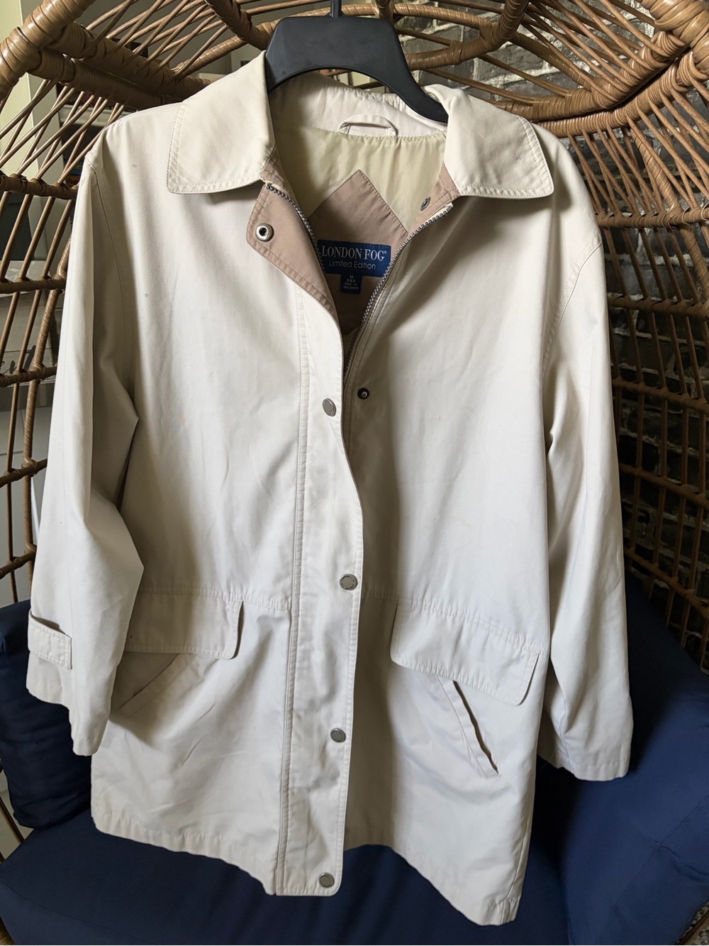 London Fog Women's Cream Lightweight Trench Coat limited edition